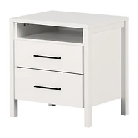 2-Drawer Nightstand - Gravity Pure White