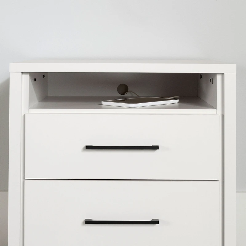 2-Drawer Nightstand - Gravity Pure White