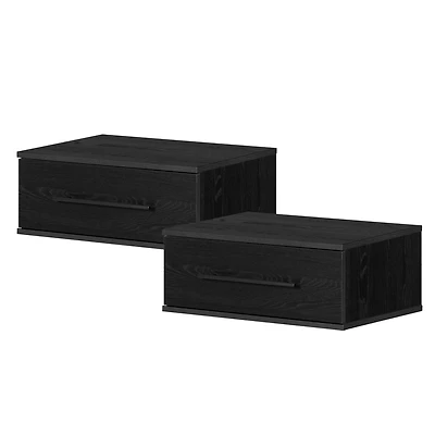 Set of 2 Nightstands - Primo Black Oak