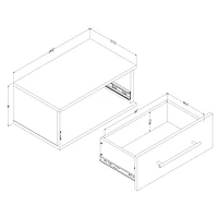 Set of 2 Nightstands - Primo Black Oak