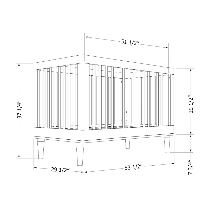 Crib 3-1 Sage Cotton Candy