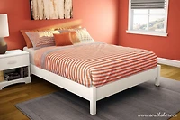Step One Double Platform Bed - Pure White