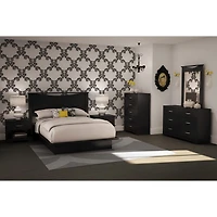 Step One Queen Platform Bed - Pure Black