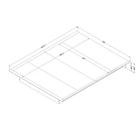 Lit Plateforme Grand Step One - Noir Solide