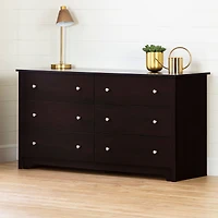 Commode Double 6 Tiroirs Vito - Chocolat