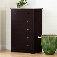 Vito 5-Drawer Chest - Chocolate