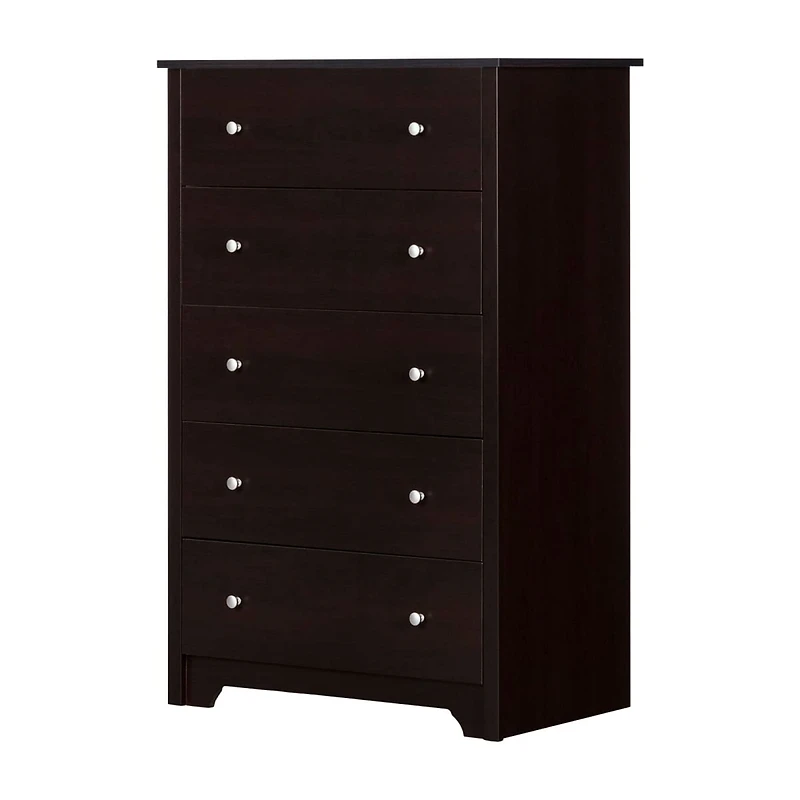 Vito 5-Drawer Chest - Chocolate