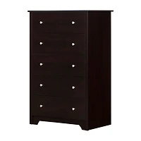 Vito 5-Drawer Chest - Chocolate
