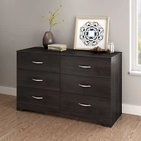 Step One 6-Drawer Double Dresser - Gray Oak