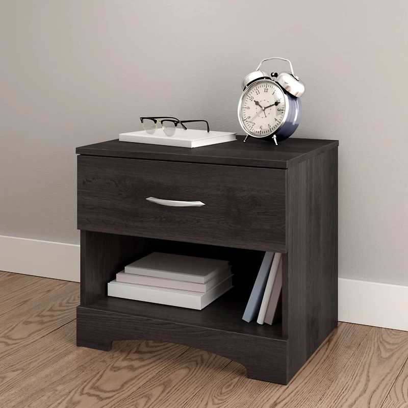 Step One 1-Drawer Nightstand - Gray Oak