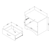 Step One 1-Drawer Nightstand - Gray Oak