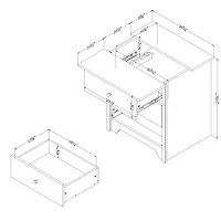 Table de Nuit avec Station de chargement