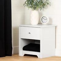 Vito 1-Drawer Nightstand - Pure White