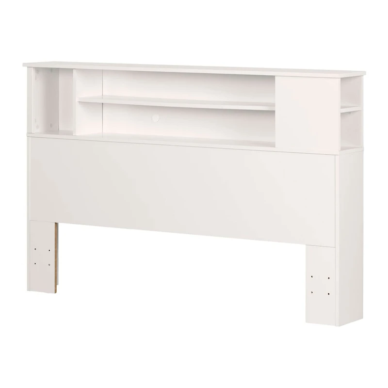 Vito Double Bookcase Headboard - Pure White