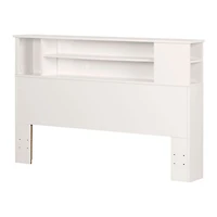 Vito Double Bookcase Headboard - Pure White