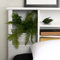 Tête de Lit Double Bibliothèque Vito - Blanc Solide