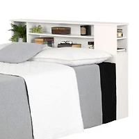 Vito Double Bookcase Headboard - Pure White