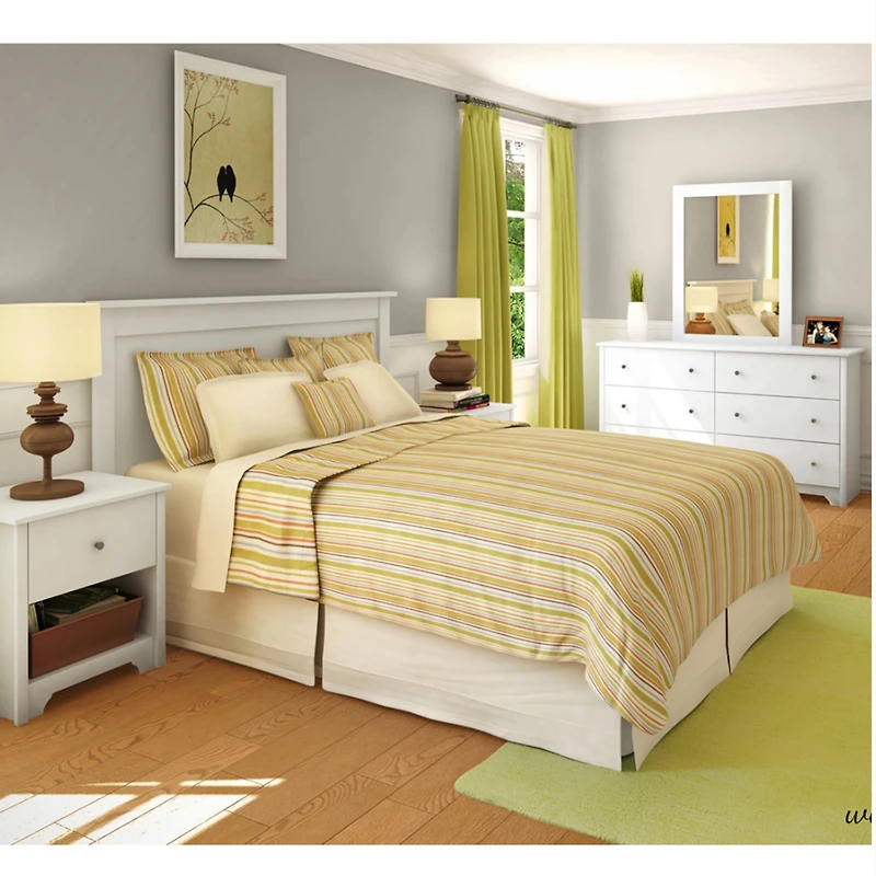 Tête de Lit Double/Grand Vito - Blanc Solide