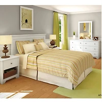 Tête de Lit Double/Grand Vito - Blanc Solide