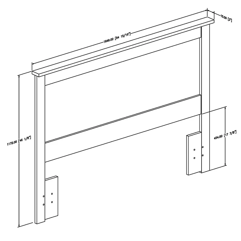 Tête de Lit Double/Grand Vito - Blanc Solide