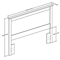 Tête de Lit Double/Grand Vito - Blanc Solide