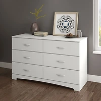 Step One 6-Drawer Double Dresser - Pure White