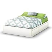 Step One Double Mates Bed with 3 Drawers - Pure White