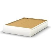 Step One Double Mates Bed with 3 Drawers - Pure White