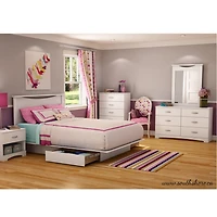 Step One Queen / Double Platform Bed - Pure White