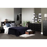 Commode 5 Tiroirs Vito - Noir Solide