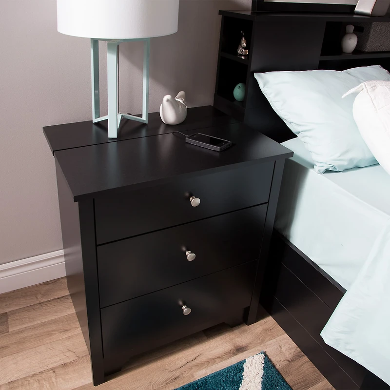 Nightstand Charging Station - Vito Pure Black