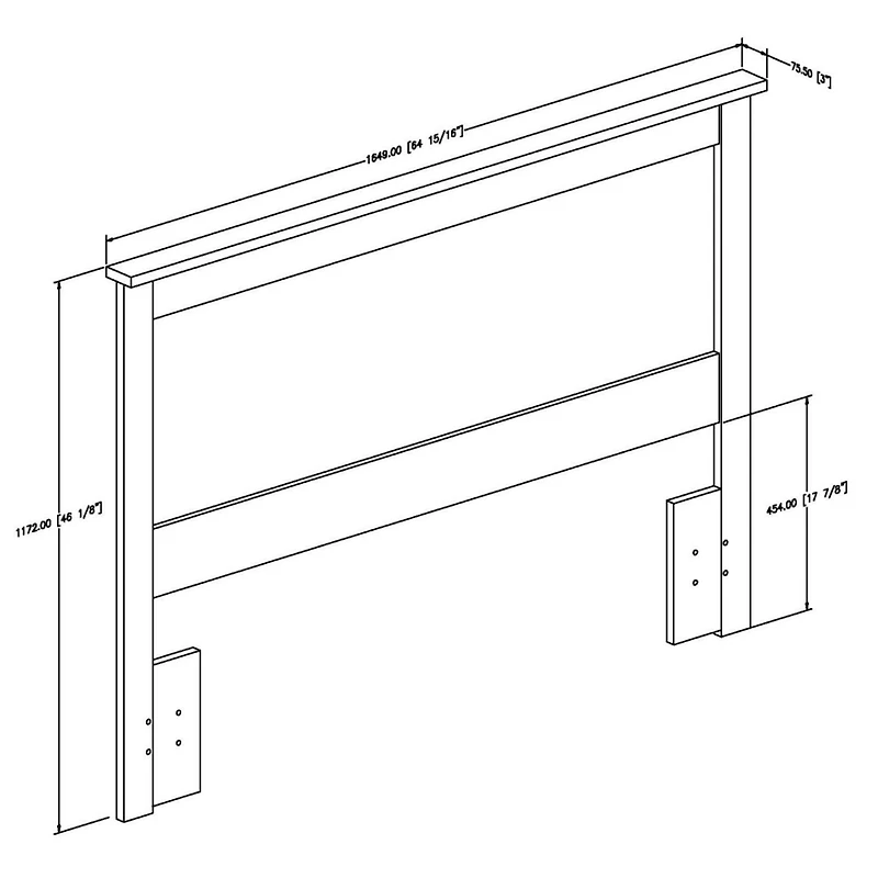 Vito Double Headboard - Pure Black