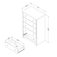 Vito 5-Drawer Chest - Pure Black