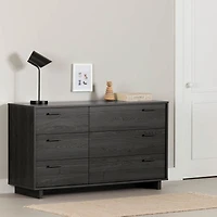Fynn 6-Drawer Double Dresser - Gray Oak