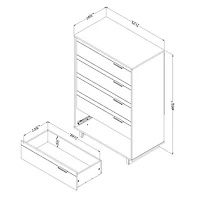Fynn 5-Drawer Chest - Gray Oak