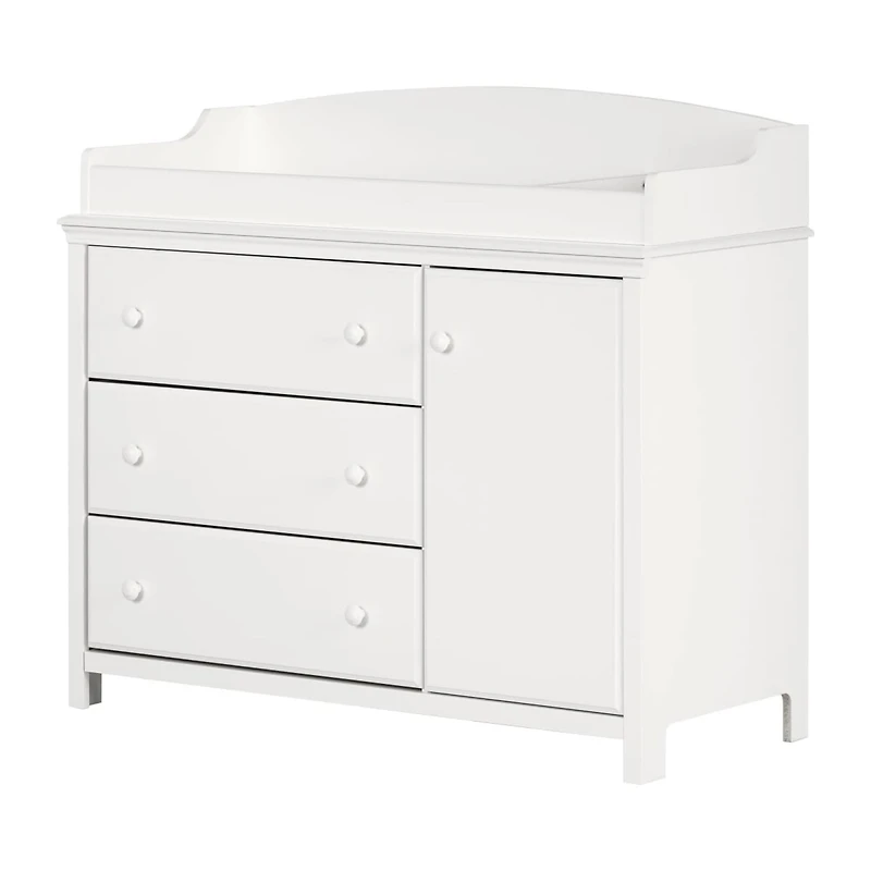 Cotton Candy Changing Table with Station - Pure White