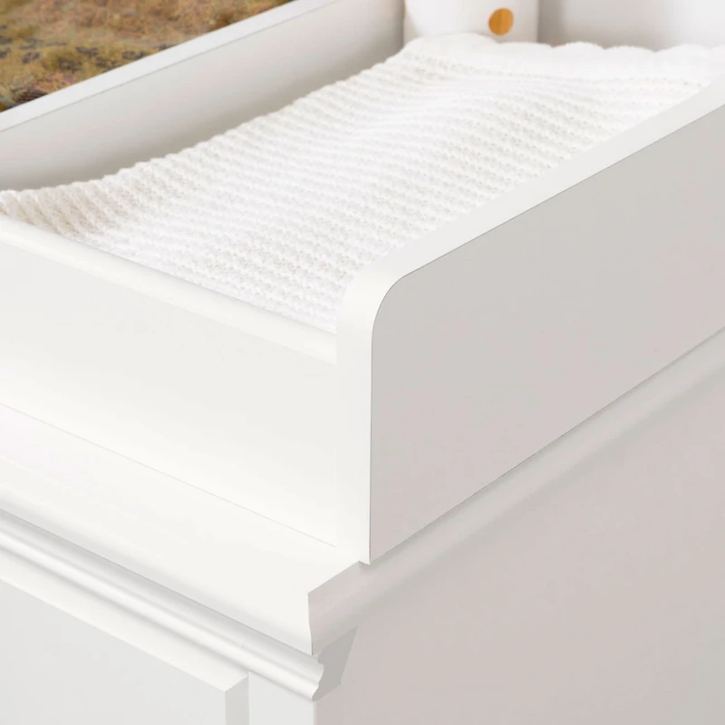 Cotton Candy Changing Table with Station - Pure White