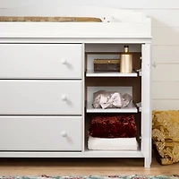 Cotton Candy Changing Table with Station - Pure White