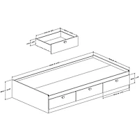 Spark Twin Mates Bed with Drawers