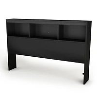 Double Bookcase Headboard Spark - Pure Black