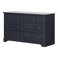 Summer Breeze 6-Drawer Double Dresser - Blueberry