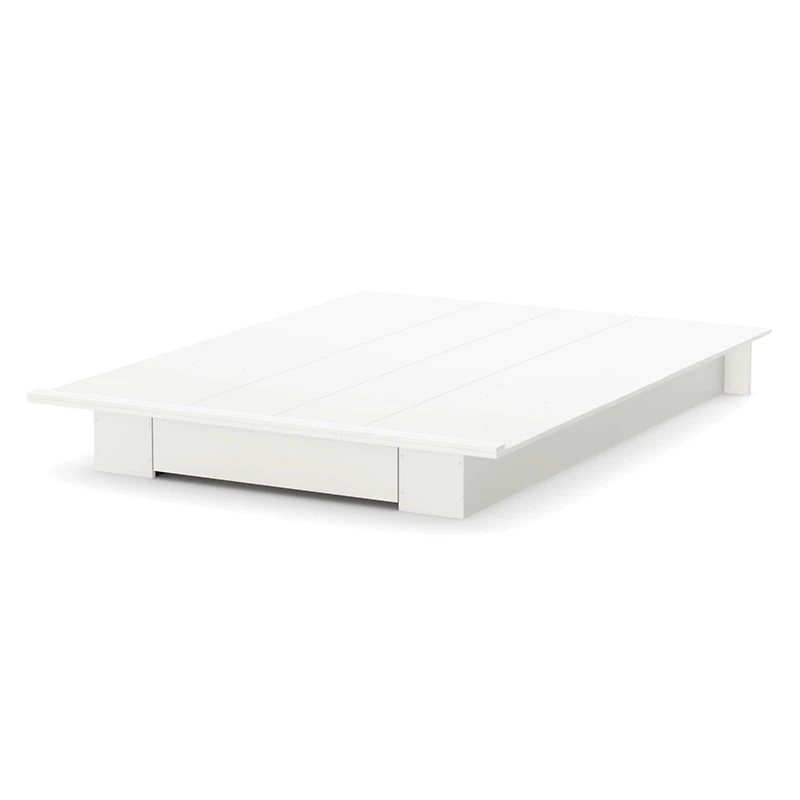 Lit Double/Grand Plateforme Avec Tiroir Holland - Blanc Solide