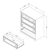 Savannah 4-Drawer Chest - Pure White