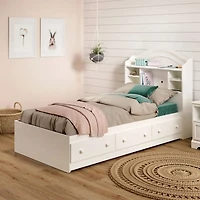 Savannah Lit matelot Simple 3 tiroirs - Blanc