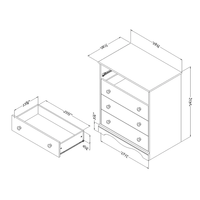 Angel 4-Drawer Chest - Pure White