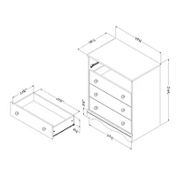 Angel 4-Drawer Chest - Pure White