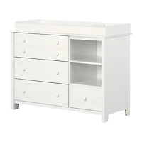 Little Smileys Changing Table with Station - Pure White