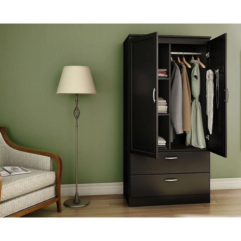 Wardrobe Armoire - Acapella Pure Black