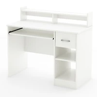 Bureau de Travail avec Support à clavier - Axess Blanc Solide