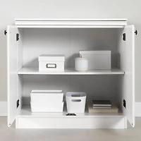 Small 2-Door Storage Cabinet - Morgan Pure White
